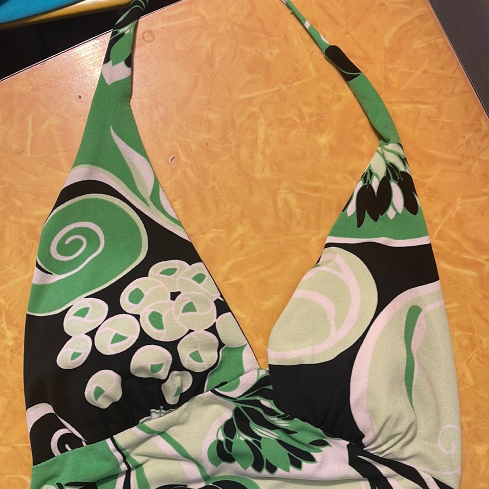 Fun and funky halter sun dress.  Size M